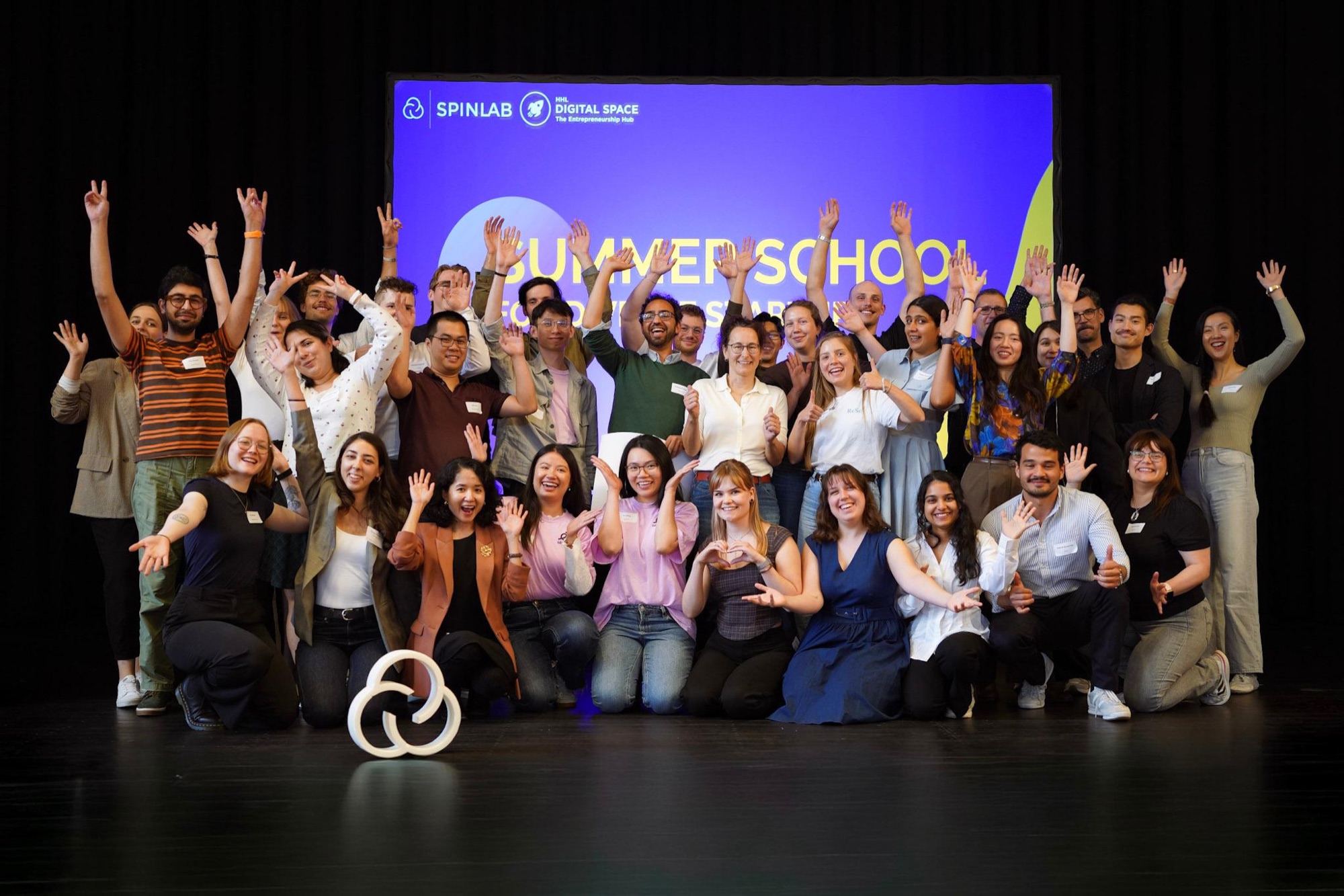 Participants celebrating the end of the Summer School for Diverse Startups together