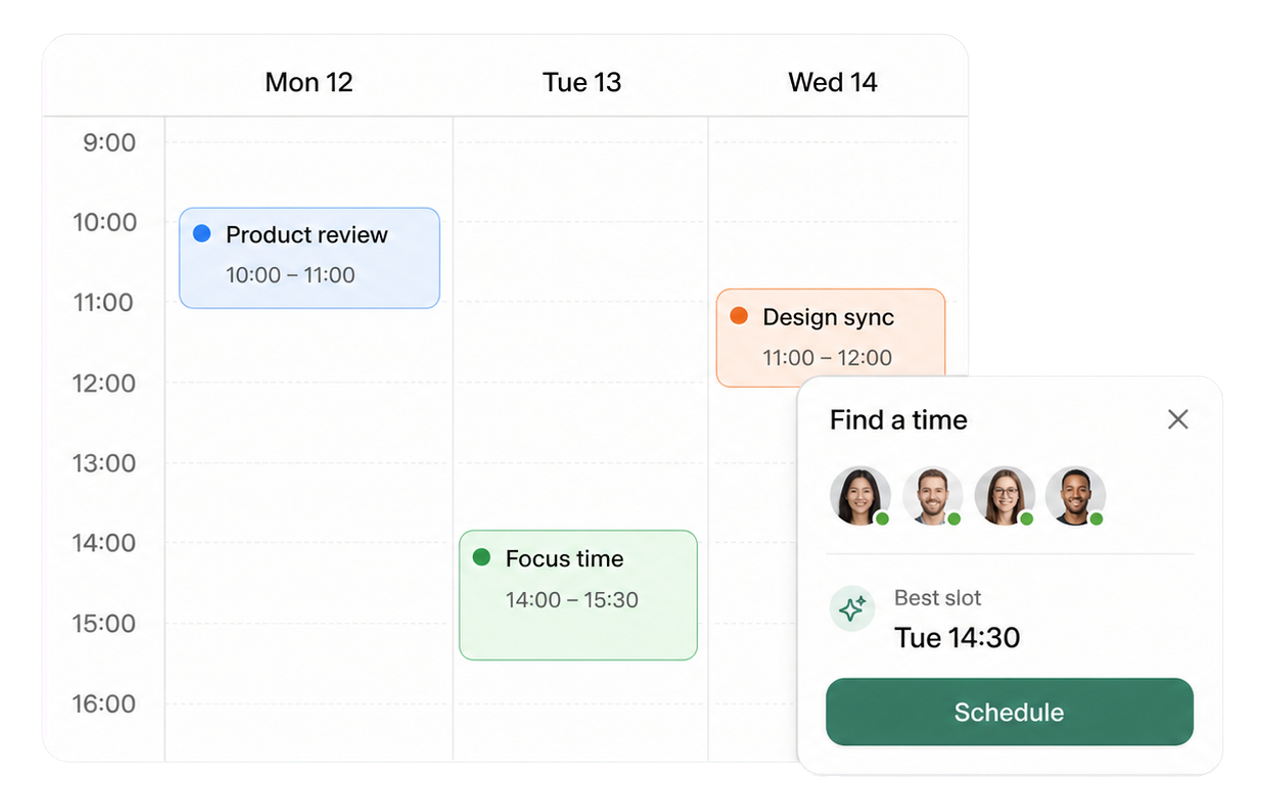 Pharen Kalender im gemeinsamen Workspace