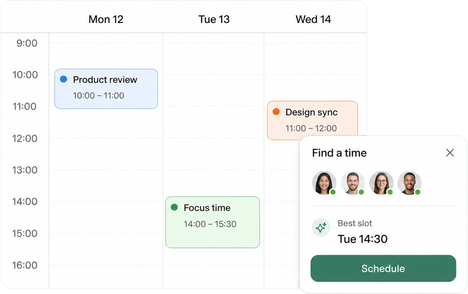Pharen Kalender im gemeinsamen Workspace