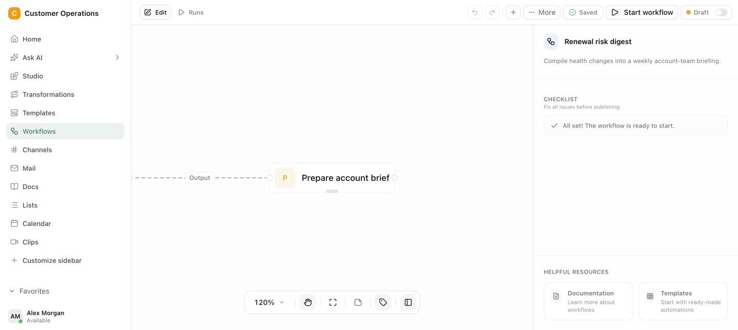 Pharen Workflows mit Status, Verantwortlichen, Freigabe und verknüpftem Projekt.