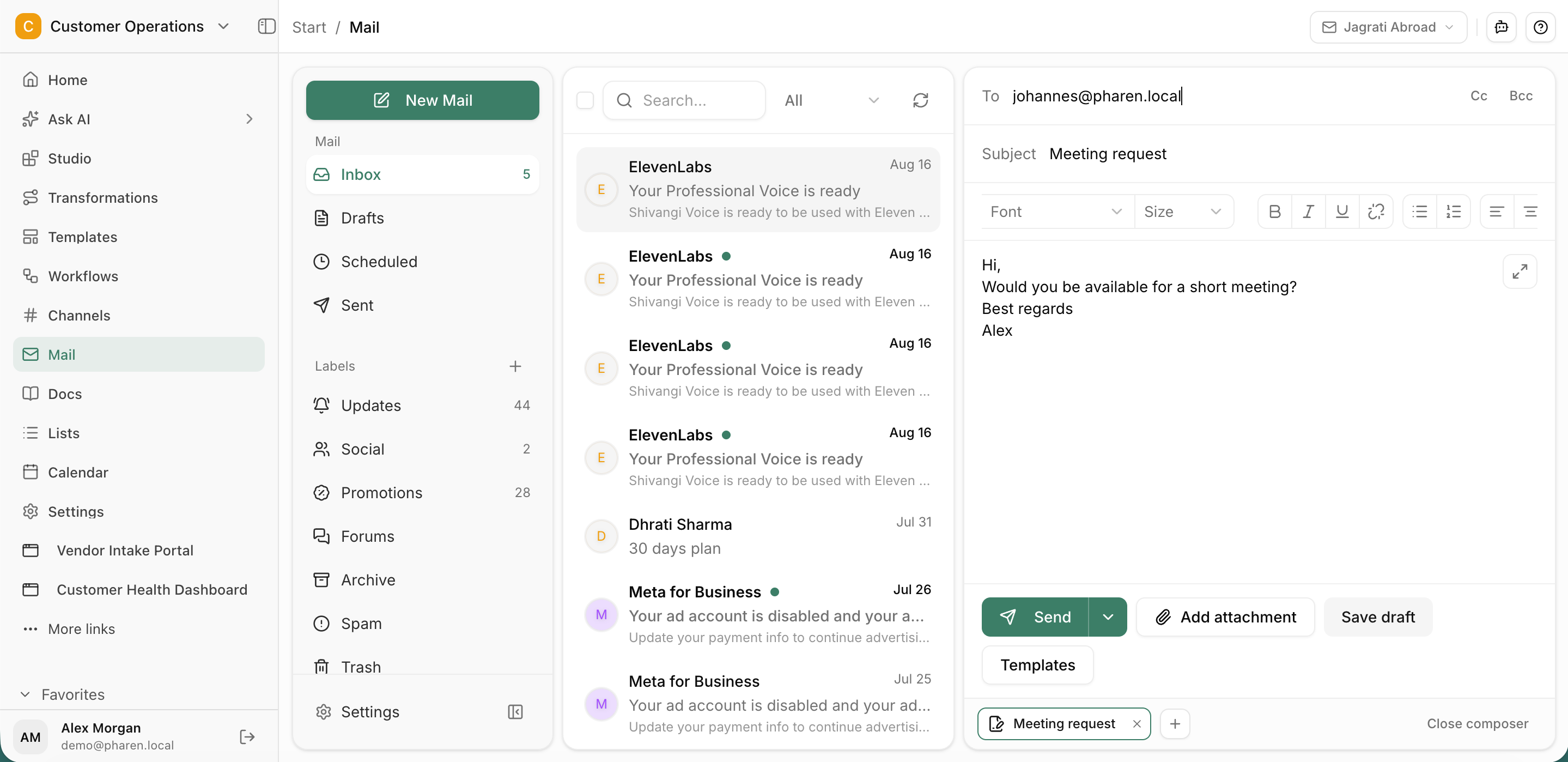 Turn commitments into work. Move next steps and deadlines into tasks, Lists or Workflows with a clear owner.