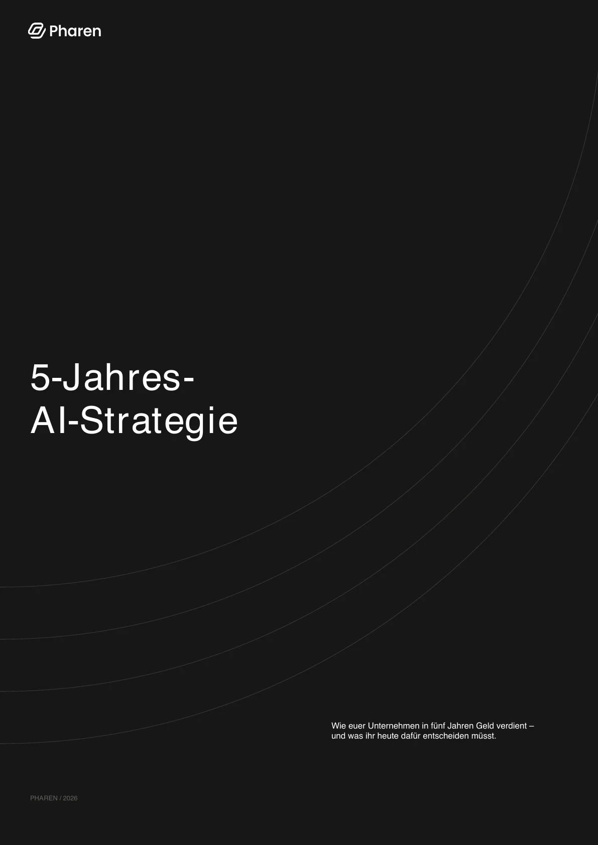 Cover des Pharen Playbooks zur 5-Jahres-AI-Strategie