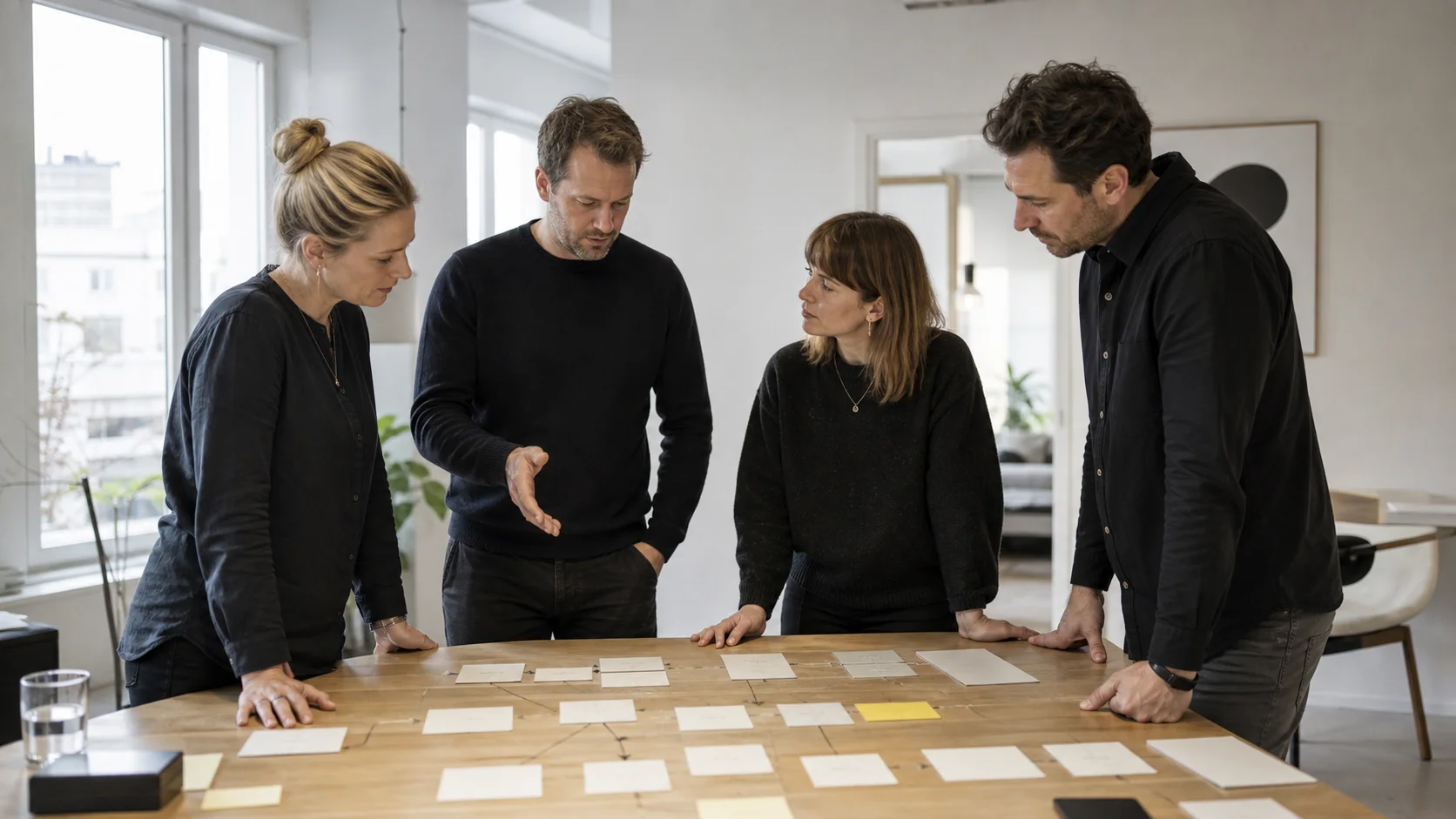 Leadership-Team ordnet Rollen, Entscheidungen und Übergaben für ein AI-first Operating Model