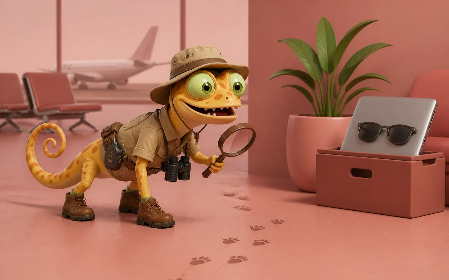 Gecko als IT-Ranger verfolgt die Spur eines verschwundenen Firmenlaptops