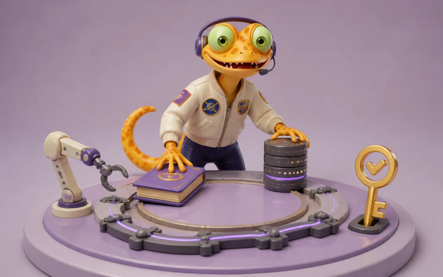 Gecko als Missionsleiter verbindet Kontext, Workflow, Agent, Freigabe und Aktion